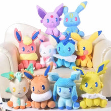 Lade das Bild in den Galerie-Viewer, 10er Set Evoli Entwicklungen Kuscheltiere (ca. 17cm)