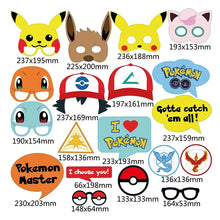 Lade das Bild in den Galerie-Viewer, 19teiliges Pokemon Masken Set für Geburtstage oder Karneval, Fasching, Cosplay