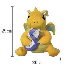 Lade das Bild in den Galerie-Viewer, Liebliches Pokemon Dragoran Dragonite mit Dratini Plüsch (ca. 27cm)