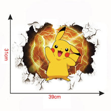 Lade das Bild in den Galerie-Viewer, Großer Pikachu Wandaufkleber Pokemon Wand-Tattoo