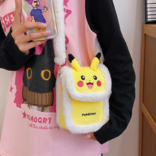 Lade das Bild in den Galerie-Viewer, Flauschige Pokemon Pikachu Crossbody Tasche
