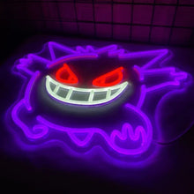 Lade das Bild in den Galerie-Viewer, Gengar Neon Wandlicht Lampe (ca. 40x33cm)