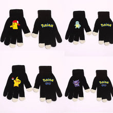 Lade das Bild in den Galerie-Viewer, Warme Winterhandschuhe mit Pikachu und Pokemon Motiven für Erwachsene