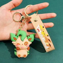 Lade das Bild in den Galerie-Viewer, Farbenfrohe Evoli Eevee Evolution Keychains, Schlüsselanhänger, Flamara, Nachtara, Blitza, Aquana etc.