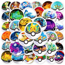 Lade das Bild in den Galerie-Viewer, Pokeball Aufkleber Sticker (10/30/50 Stk.)
