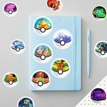 Lade das Bild in den Galerie-Viewer, Pokeball Aufkleber Sticker (10/30/50 Stk.)
