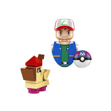 Lade das Bild in den Galerie-Viewer, Pokemon Mini-Klemmbaustein Trainer Figuren mit Pokeball