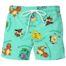 Lade das Bild in den Galerie-Viewer, Pokemon Sommer Strand- Badeshorts in vielen Motiven