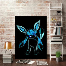 Lade das Bild in den Galerie-Viewer, Abstrakte Pokemon Evoli Entwicklungen Poster Wand Dekoration
