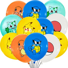 Lade das Bild in den Galerie-Viewer, Bunte Luftballons (12 oder 24 Stk.) für die Pokemon Geburtstagsfeier
