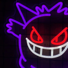 Lade das Bild in den Galerie-Viewer, Gengar Neon Wandlicht Lampe (ca. 40x33cm)
