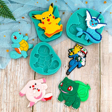 Lade das Bild in den Galerie-Viewer, Pokemon Pikachu, Pokeball u. a. Silikon Formen zum backen etc.