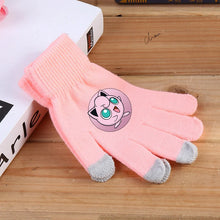 Lade das Bild in den Galerie-Viewer, Flauschige Winter Handschuhe mit Pokemon Motiven in Pink oder Schwarz
