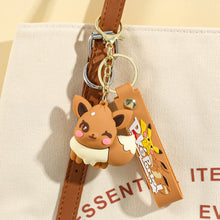 Lade das Bild in den Galerie-Viewer, Farbenfrohe Evoli Eevee Evolution Keychains, Schlüsselanhänger, Flamara, Nachtara, Blitza, Aquana etc.