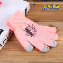 Lade das Bild in den Galerie-Viewer, Flauschige Winter Handschuhe mit Pokemon Motiven in Pink oder Schwarz
