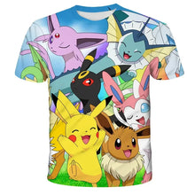 Lade das Bild in den Galerie-Viewer, Bunte Farbenfrohe Pokemon T-Shirts für den Sommer