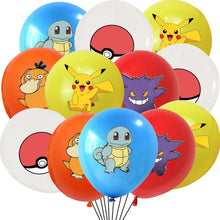 Lade das Bild in den Galerie-Viewer, Bunte Luftballons (12 oder 24 Stk.) für die Pokemon Geburtstagsfeier