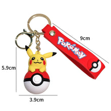 Lade das Bild in den Galerie-Viewer, Pokeball mit Pokemon Figur Schlüsselanhänger Keychain