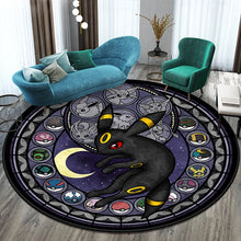 Lade das Bild in den Galerie-Viewer, Runder Pokemon Teppich in vielen Motiven Evoli, Aquana, Pokeball etc.