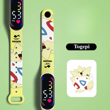 Lade das Bild in den Galerie-Viewer, Bunte Pokemon LED Kinder Armbanduhren mit Farbdisplay