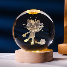 Lade das Bild in den Galerie-Viewer, Pokemon Kristallkugel mit LED Licht, Geschenkidee, viele Pokemon Motive