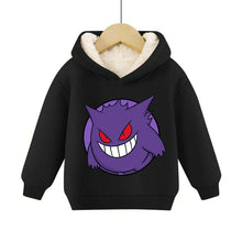 Lade das Bild in den Galerie-Viewer, Warme gefütterte Kinder Pullies Hoodies mit Pokemon Motiven