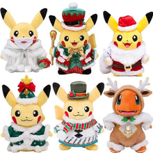 Lade das Bild in den Galerie-Viewer, Pikachu Kuscheltier in weihnachtlichen Motiven
