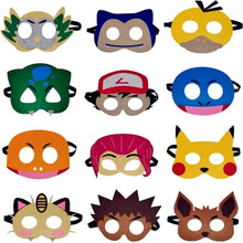 Lade das Bild in den Galerie-Viewer, 12er Set Pokemon Masken für Geburtstage, Karneval, Fasching etc.
