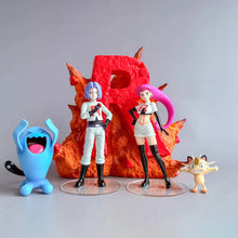 Lade das Bild in den Galerie-Viewer, Team Rocket Figuren Set mit Jessie, James, Mauzi und Woingenau