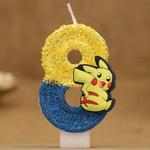 Lade das Bild in den Galerie-Viewer, Pokemon Geburtstagskerze mit Jahreszahl und Pikachu Motiv