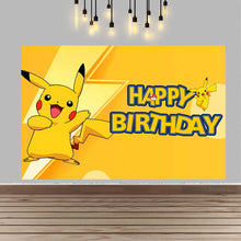 Lade das Bild in den Galerie-Viewer, Pokemon Pikachu Kindergeburtstag große Poster Banner Hintergrund Deko