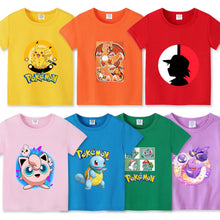 Lade das Bild in den Galerie-Viewer, Farbenfrohe Pokemon Sommer T-Shirts für Kinder