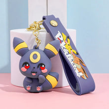 Lade das Bild in den Galerie-Viewer, Farbenfrohe Evoli Eevee Evolution Keychains, Schlüsselanhänger, Flamara, Nachtara, Blitza, Aquana etc.