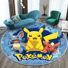 Lade das Bild in den Galerie-Viewer, Runder Pikachu Teppich in vielen Motiven
