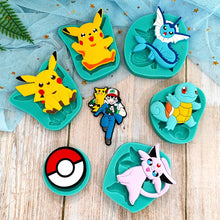 Lade das Bild in den Galerie-Viewer, Pokemon Pikachu, Pokeball u. a. Silikon Formen zum backen etc.