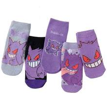 Lade das Bild in den Galerie-Viewer, Gengar Socken Pack - 5 Paar Pokemon Socken für Erwachsene