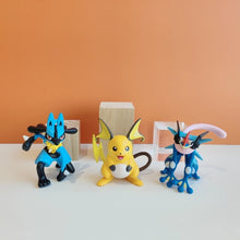 Lade das Bild in den Galerie-Viewer, 7er Set Pokemon Figuren Pikachu Lucario Jolteon Espeon Psyduck