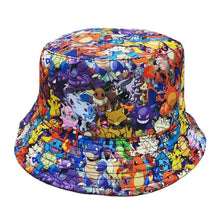 Lade das Bild in den Galerie-Viewer, Sommerlicher Fischer Hut und Sonnenschutz mit Pokemon Motiven für Kinder kaufen
