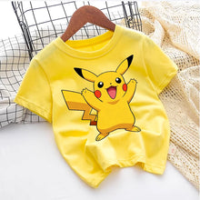 Lade das Bild in den Galerie-Viewer, Neue Pokemon Sommer T-Shirts in bunten Motiven für Kinder