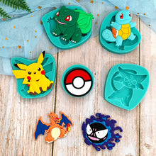 Lade das Bild in den Galerie-Viewer, Pokemon Pikachu, Pokeball u. a. Silikon Formen zum backen etc.