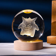 Lade das Bild in den Galerie-Viewer, Pokemon Kristallkugel mit LED Licht, Geschenkidee, viele Pokemon Motive