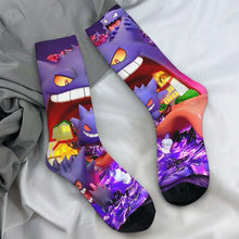 Lade das Bild in den Galerie-Viewer, Farbenfrohe Gengar Socken in vielen bunten Motiven