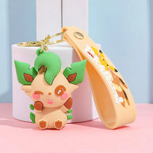 Lade das Bild in den Galerie-Viewer, Farbenfrohe Evoli Eevee Evolution Keychains, Schlüsselanhänger, Flamara, Nachtara, Blitza, Aquana etc.