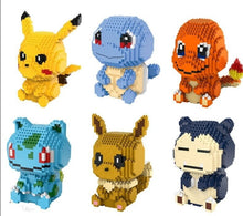 Lade das Bild in den Galerie-Viewer, Pikachu, Glumanda, Schiggy, Relaxo oder Evoli Bausteine Set Pokemon kaufen
