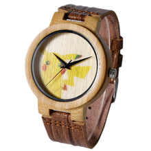 Lade das Bild in den Galerie-Viewer, Pikachu Pokemon Bambus Holz Armbanduhr kaufen