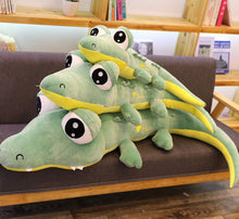 Lade das Bild in den Galerie-Viewer, XXL 170cm Cartoon Krokodil Stofftier XXL Kroko Kuscheltier kaufen