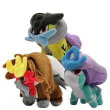 Lade das Bild in den Galerie-Viewer, 20cm Suicune, Entei oder Raikou Stofftier Pokemon Figuren (ca. 20cm) kaufen