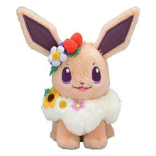 Lade das Bild in den Galerie-Viewer, Pikachu oder Evoli Niedliche Kuschel Pokemon (ca. 18cm) Blumen Edition kaufen