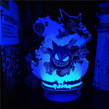 Lade das Bild in den Galerie-Viewer, Pokemon Gengar Nacht Lampe Licht mit Farbwechsel kaufen
