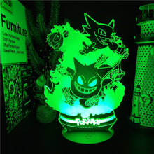 Lade das Bild in den Galerie-Viewer, Pokemon Gengar Nacht Lampe Licht mit Farbwechsel kaufen